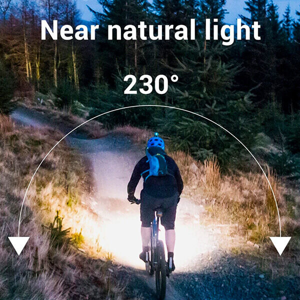 LumenLight 230° headlamp for camping and night hiking